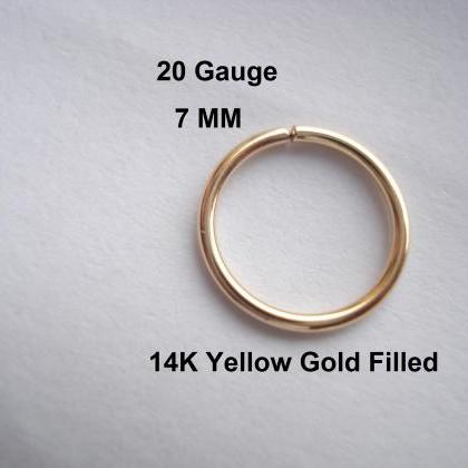20g Gauge 14k Yellow Gold Filled, Septum/nose..