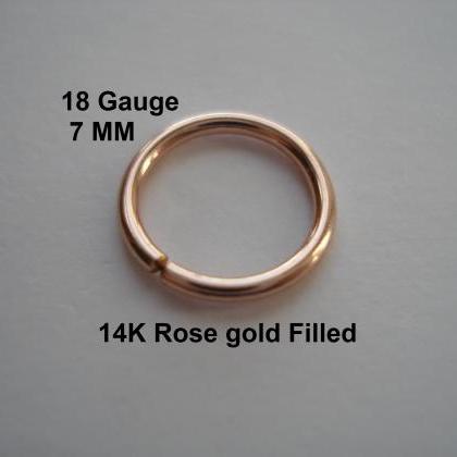 18g Gauge 14k Rose Gold Filled, Septum/nose..